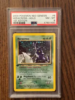 POKEMON 1st EDITION NEO GENESIS HERACROSS 6/111 PSA8 # 47601400 - Image 1
