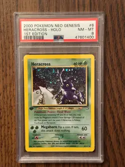 POKEMON 1st EDITION NEO GENESIS HERACROSS 6/111 PSA8 # 47601400 - Image 3