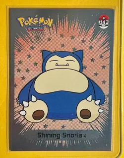 💥 Shiny SNORLAX Pokemon Vintage Art CARD Metallic Foil Collectible Anime NM💥 - Image 1