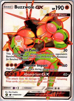 Buzzwole GX SV68/SV94 Hidden Fates: Shiny Vault - Pokemon Card - NM - Image 1