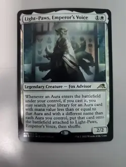 MTG Light-Paws, Emperor's Voice Kamigawa: Neon Dynasty 025/302 Foil Rare - Image 1