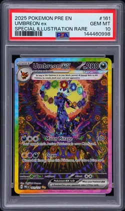 2025 POKEMON PRE EN-PRISMATIC EVOLUTIONS #161 UMBREON EX PSA 10 - Image 1