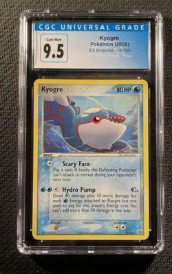 CGC 9.5 Kyogre - 2005 - EX Emerald 15/106 - Pokemon - Image 1