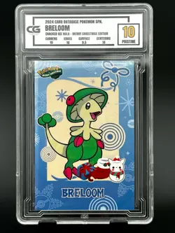 2024 Pokemon CG 10 Pristine BRELOOM Christmas Data TCG XMAS Holiday CGC PSA TAG - Image 1