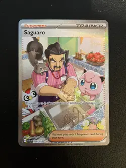 Pokemon TCG Card Saguaro 270/193 Special Illustration Rare Paldea Evolved - Image 1