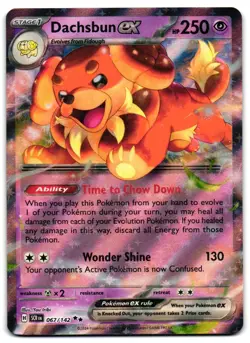 Dachsbun ex 67/142 - Stellar Crown Double Rare Pokemon TCG - LP Card - Image 1
