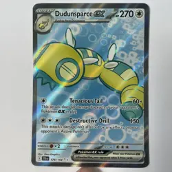 Pokemon Card Dudunsparce EX 178/159 Ultra Rare Full Art JOURNEY TOGETHER - Image 1
