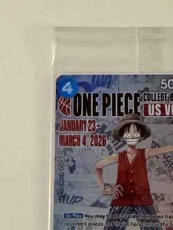 One Piece Monkey D. Luffy US Voyage College Basketball Promo Card (Sealed) - Image 2