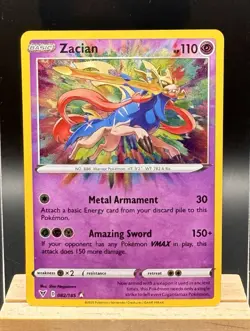 Zacian 082/185 Amazing Rare Vivid Voltage Pokemon TCG NM - Image 1