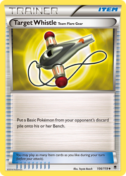 Target Whistle Team Flare Gear 106/119 Uncommon | Phantom Forces | Pokemon Card - Image 1