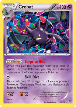 Crobat 33/119 Rare | Phantom Forces | Pokemon Card - Image 1