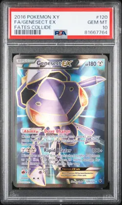 2016 POKEMON XY FATES COLLIDE #120 FULL ART/GENESECT EX PSA 10 - Image 1