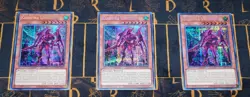 YUGIOH Kashtira Unicorn x3 (MP23-EN164) Prismatic Secret Rare 1st Edition NM - Image 1