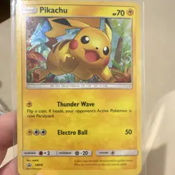 Pokemon Pikachu SM76 Promo COSMOS HOLO RARE Card SM76 70 HP 2017 - Image 1