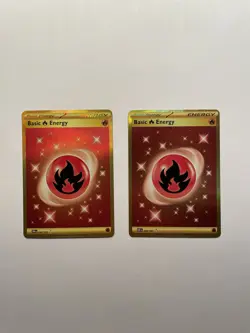 (2) Basic Fire Energy 230/197 SV03: Obsidian Flames Holo Hyper Rare Pokemon Card - Image 1
