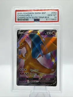 Charizard V SWSH050 SWSH: Sword & Shield Promo Cards Holo PSA 10 - Image 1