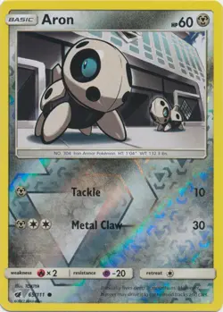 Aron 65/111 Reverse Holo | Crimson Invasion | Pokemon Card - Image 1