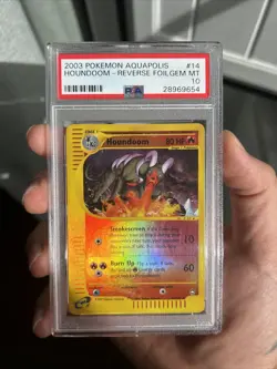 2 Pokemon Cards PSA 10 Houndoom Reverse Holo + NonHolo AQUAPOLIS - POP 25 / 41 - Image 3