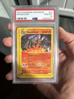 2 Pokemon Cards PSA 10 Houndoom Reverse Holo + NonHolo AQUAPOLIS - POP 25 / 41 - Image 5