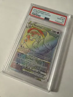 Pokemon Go 2022 Full Art Rainbow Mewtwo VSTAR- Secret Rare Card 79/78 PSA 10 - Image 2