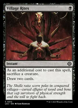 Village Rites x1 - Commander: The Lost Caverns of Ixalan - NM-Mint, English - Co - Image 1