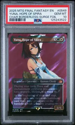 PSA 10 MTG FINAL FANTASY SURGE FOIL #0549 YUNA, HOPE OF SPIRA Cert. #123162666 - Image 3