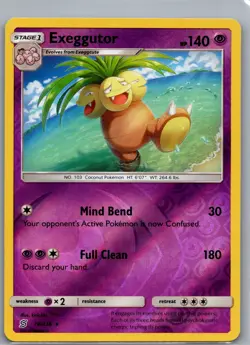 Exeggutor 74/236 Reverse Holo SM - Unified Minds - Pokemon Card - NM - Image 1