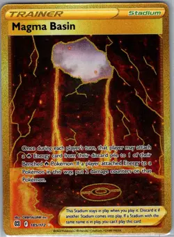 Magma Basin (Secret) 185/172 SWSH09: Brilliant Stars - Pokemon Card - NM - Image 1