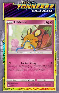 Dedenne - SL08:Tonnerre Perdu - 142/214 - Carte Pokemon Neuve Francaise - Image 1
