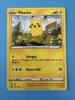 2022 Pokemon McDonald’s Pikachu 7/15 Holofoil Promo - Confetti Holo - Image 1