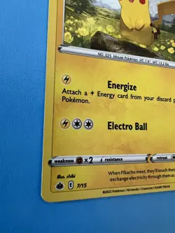 2022 Pokemon McDonald’s Pikachu 7/15 Holofoil Promo - Confetti Holo - Image 5