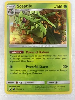 Sceptile - 10a/168 Pokemon Sun & Moon Alternate Art Promos Cosmo Holo NM - Image 1