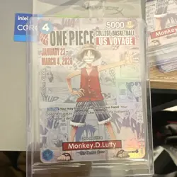 Bandai One Piece CCG Monkey.D.Luffy US Voyage Promo Card P-055 - Image 1