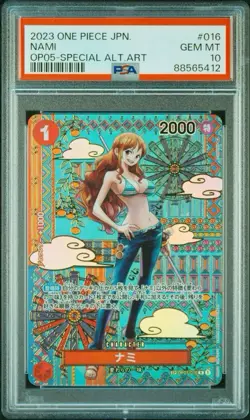 PSA 10 2023 One Piece Japanese Awakening Nami Special Art Rare #OP01-016 - Image 2