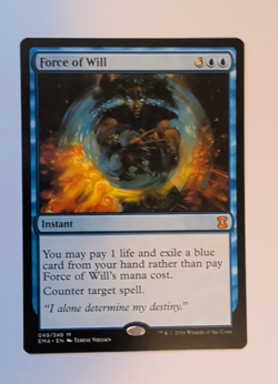 {1x} ~ Force of Will ~ NM MTG EDH Blue Mythic Rare Eternal Masters *Startropic* - Image 1