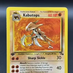 Pokemon Card - Kabutops Fossil 24/62 Rare 1st Edition - Image 2