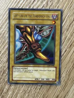 Yu-gi-oh Card - Left Leg of the Forbidden One - LOB-E098 - Ultra Rare LP - Image 1