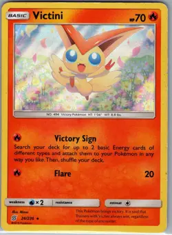 Victini 26/236 Holo SM - Unified Minds - Pokemon Card - LP - Image 1