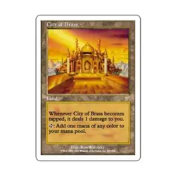 WOTC MtG 7th Ed City of Brass (R) EX - Image 1