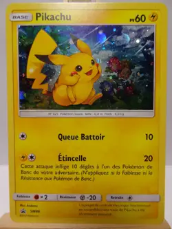 Carte Pokemon " Pikachu " Promo - Holo - SM86 - Soleil & Lune - LP - FR - Image 3
