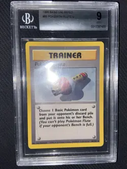 1999 Pokemon Base Unlimited Pokemon Flute U #86 BGS 9 - Image 1