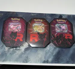 Pokemon TCG: Team Rocket Tin Destined Rivals - Set of 3 - Brand New & Sealed ✅ - Image 1