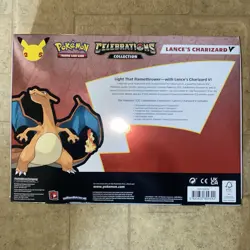 Pokemon Celebrations Lance's Charizard V Collection Box Booster Promo Rare 25th - Image 3