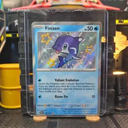 Finizen Shiny Paldean Fates Ultra Rare Pokemon TCG123/091 Scarlet & Violet - Image 1