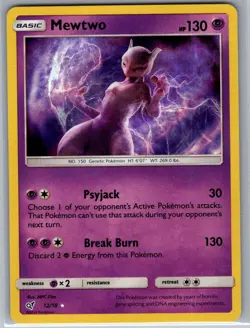 Mewtwo 12/18 Holo Detective Pikachu - Pokemon Card - NM - Image 1