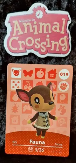 Animal Crossing Nintendo Amiibo Card Fauna #019 Authentic - Image 1