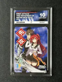 ACE 10 Testament of Sister New Devil Weiss Schwarz Sneaker Bunko Graded Card - Image 1