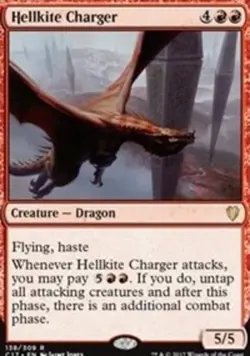 1 x Hellkite Charger - Commander 2017 - Moderate Play - MTG - Image 1