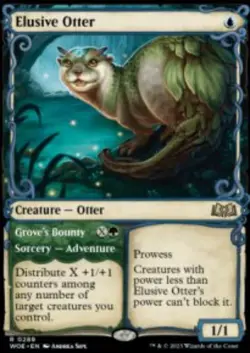 Elusive Otter // Grove's Bounty Wilds of Eldraine (WOE) 289 MTG Regular - Image 1