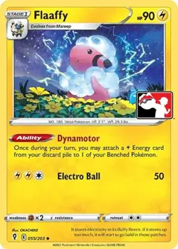 1x Flaaffy (#055/203) - Holofoil NM Eng Pokemon - Prize Pack Series - Image 1